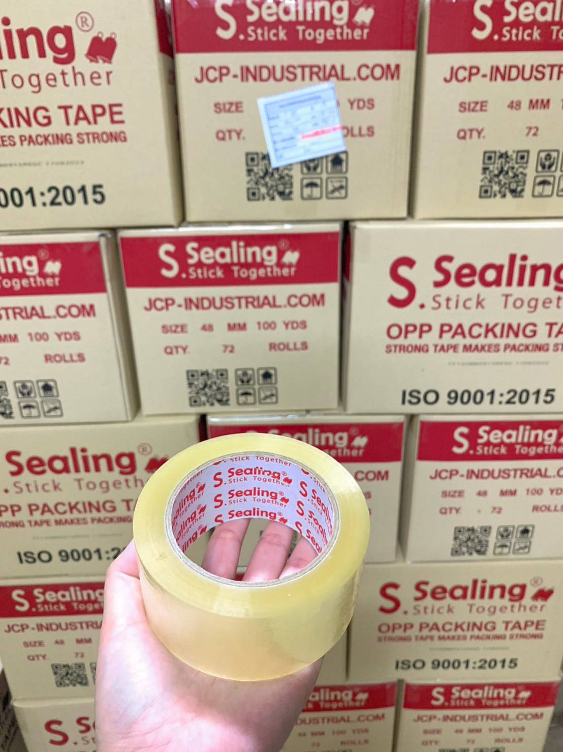 เทปกาว2นิ้ว 100หลา หนา45ไมครอน แพ็ค6ม้วน ราคาส่ง ยี่ห้อ S.Sealing ชิ้น 0 กก.