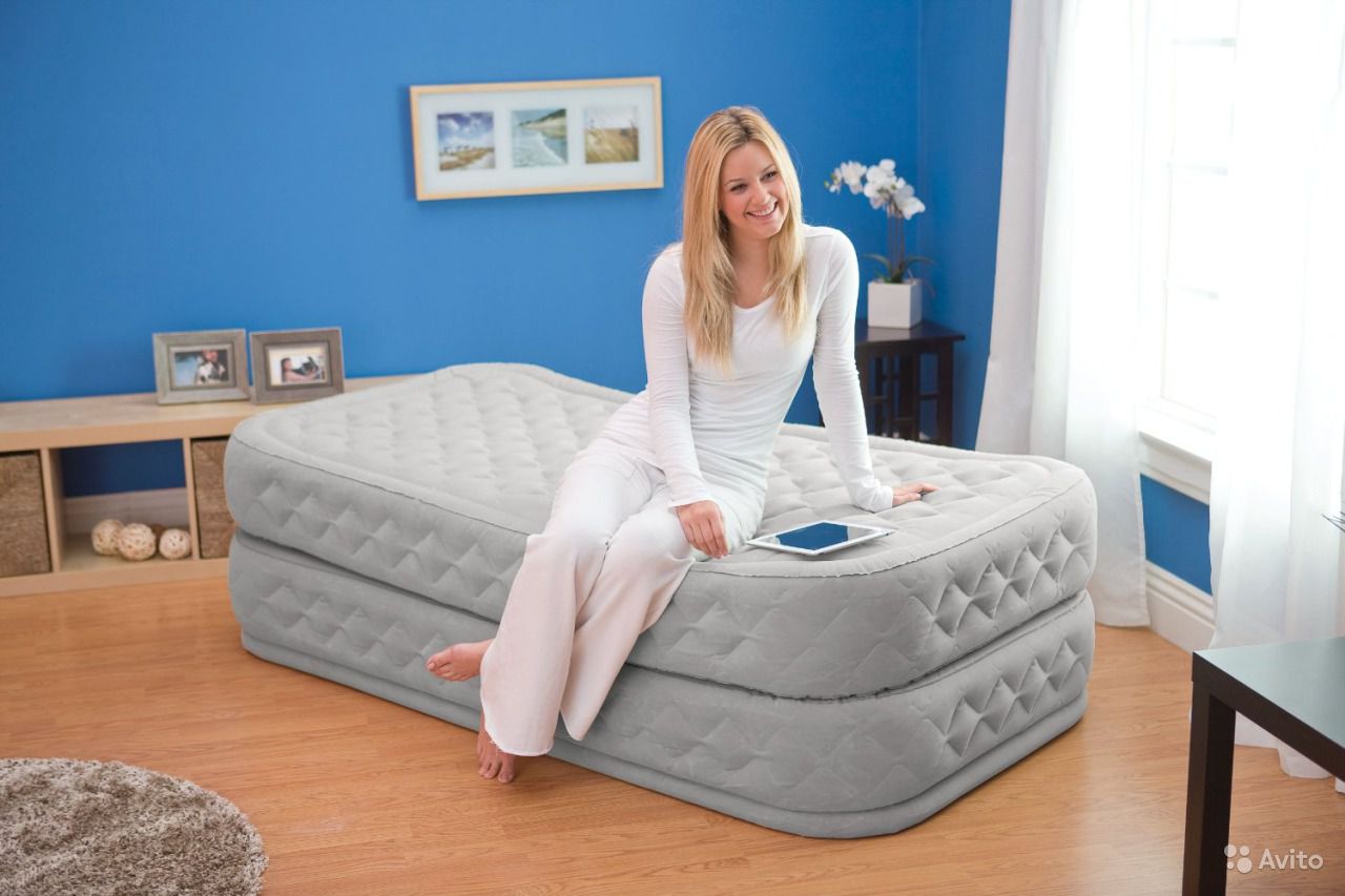 Intex 64492/64488 Supreme Air-Flow TwinSize ที่นอน 2 ชั้น ขนาด 3.5 ฟุต ปั๊มลมในตัว