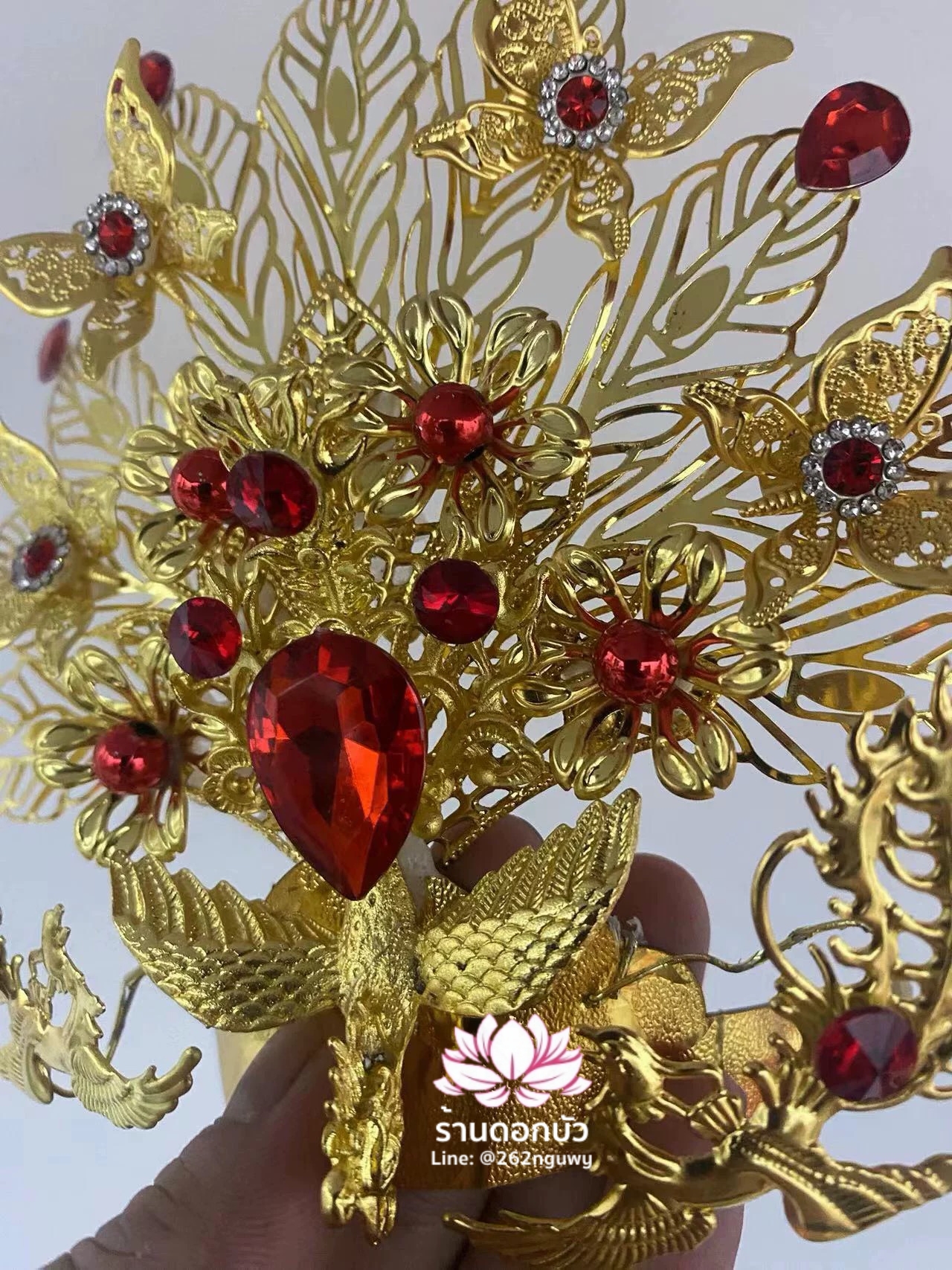 หมวกเทพเจ้าฝ่ายหญิง หมวกเทพนารี หมวกเทวนารี หมวกพระจีน หมวกกิมซิ้น หมวกเทพเจ้าจีน