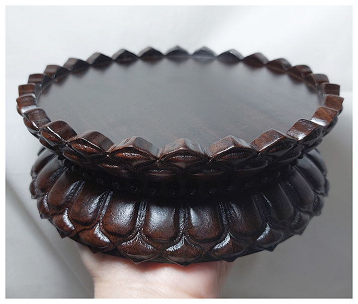 กี๋ ฐานบัว ฐานพระ สไตล์จีน ทรงกลม ท๊อป14.5cm