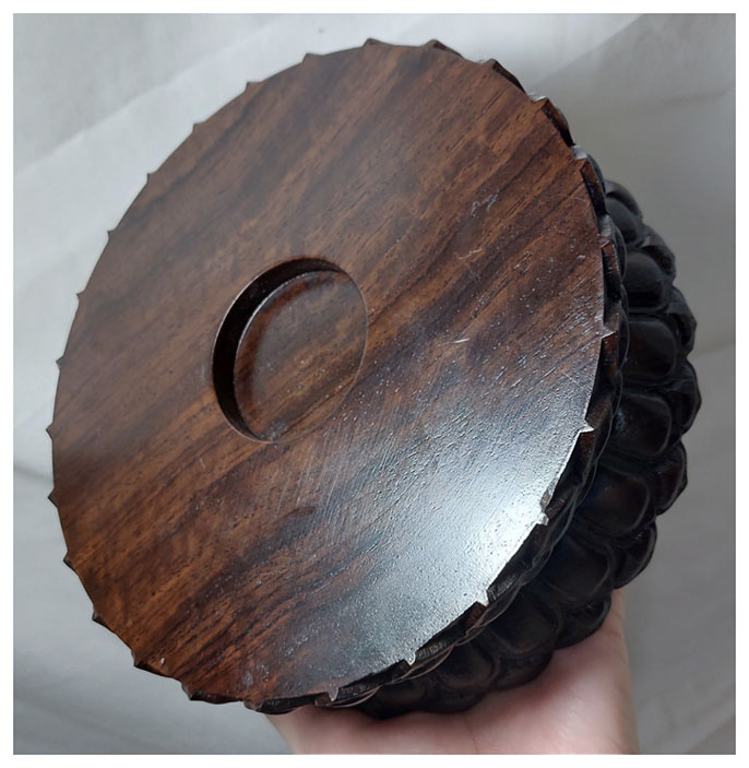 กี๋ ฐานบัว ฐานพระ สไตล์จีน ทรงกลม ท๊อป14.5cm