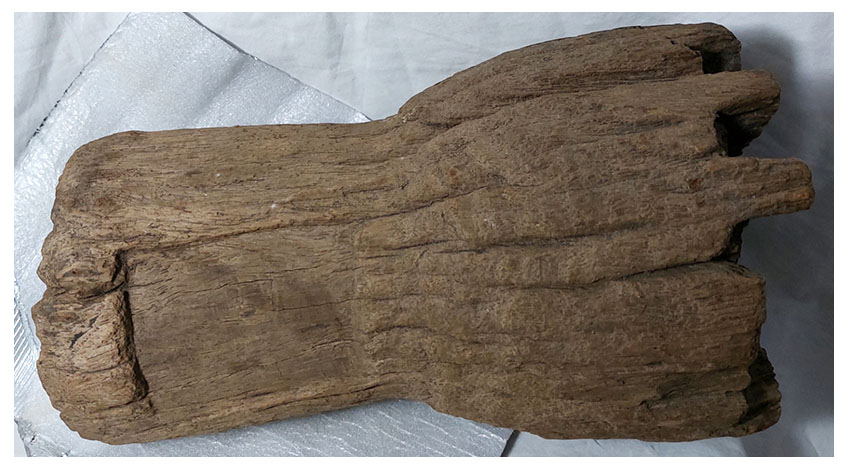 งานไม้เก่า(ดุมล้อเกวียน) สูง28cm