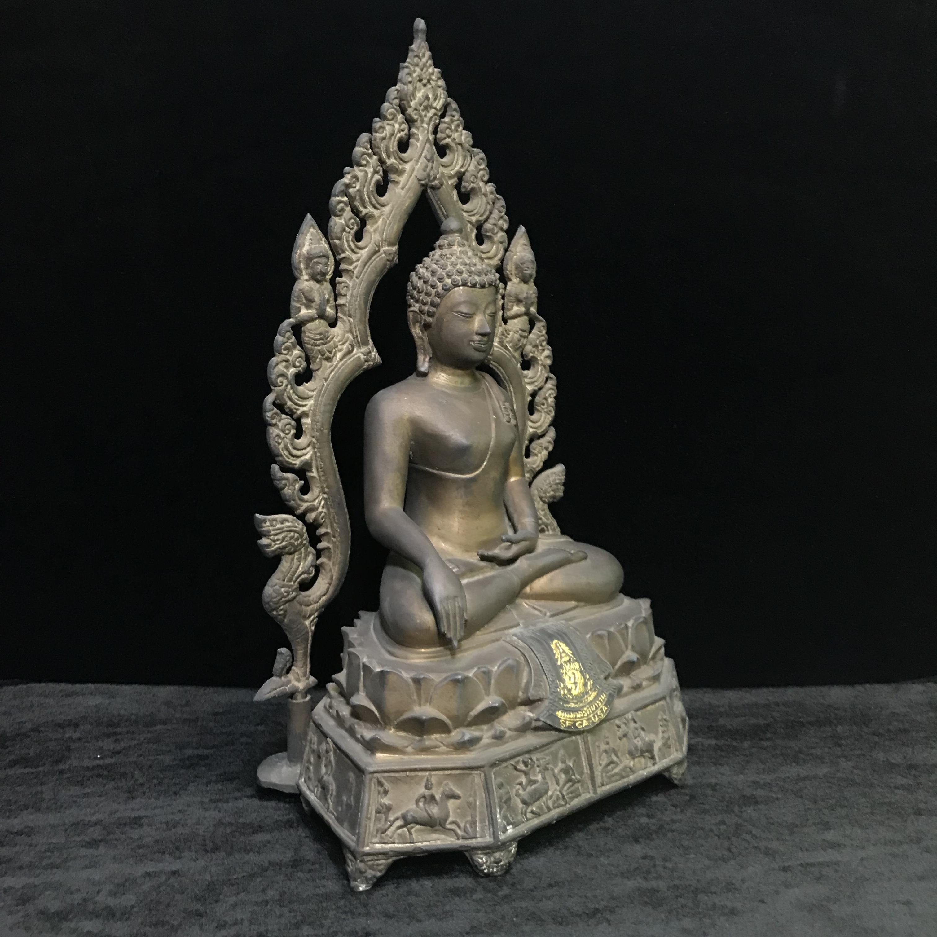 พระพุทธมงคลรัตนภูมิพัฒนมหามุนี ภปร. หน้าตัก 5นิ้ว(รมดำ) วัดมงคลรัตนาราม วัดไทยในซานฟรานซิสโก สหรัฐอเมริกา ( Sanfrancisco USA.) ปี2523 (นิยมหายาก)