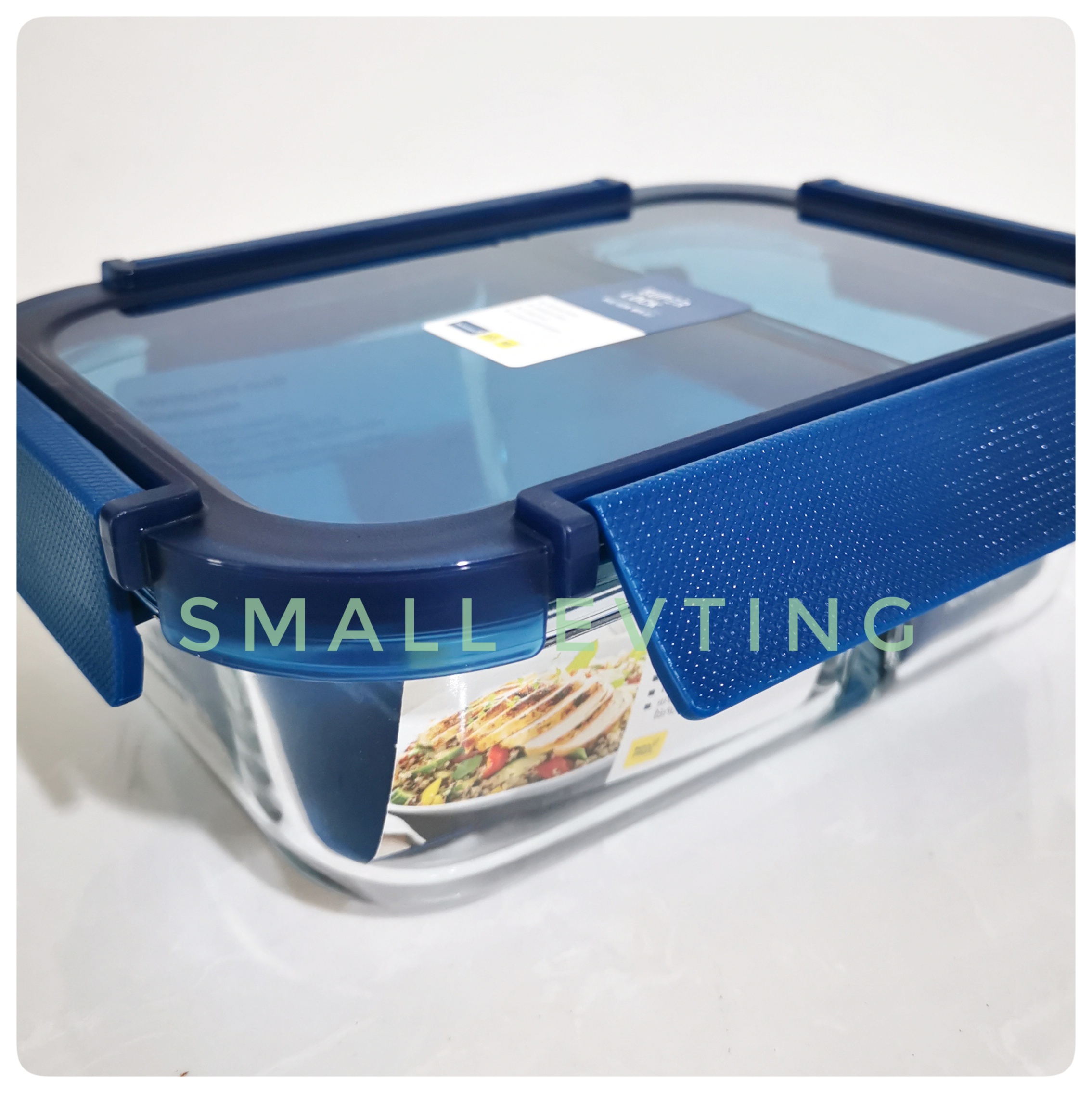 Small Evting กล่อง"แก้ว"ถนอมอาหาร รุ่น แบ่ง 2 ช่อง Super Lock แท้ 100 % รุ่น 6225 ความจุ 570 มล เข้าเตาอบ ไมโครเวฟ ได้