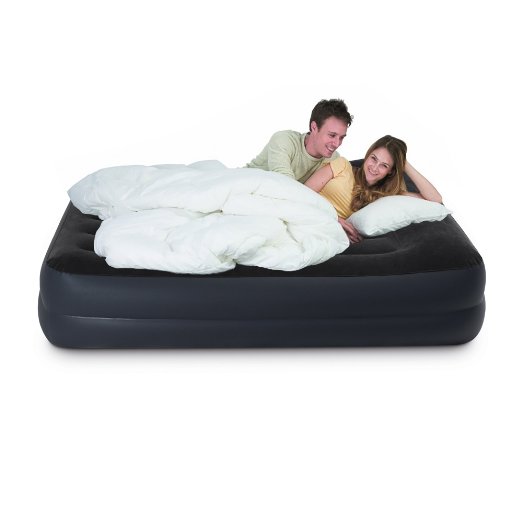 Intex 64124 Pillow Rest Raised ที่นอนเป่าลมสีดำ ขนาด 5 ฟุต ปั้มลมในตัว