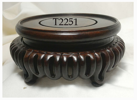 กี๋หรือฐานไม้สไตล์จีน ท๊อปกลม 9.3CM