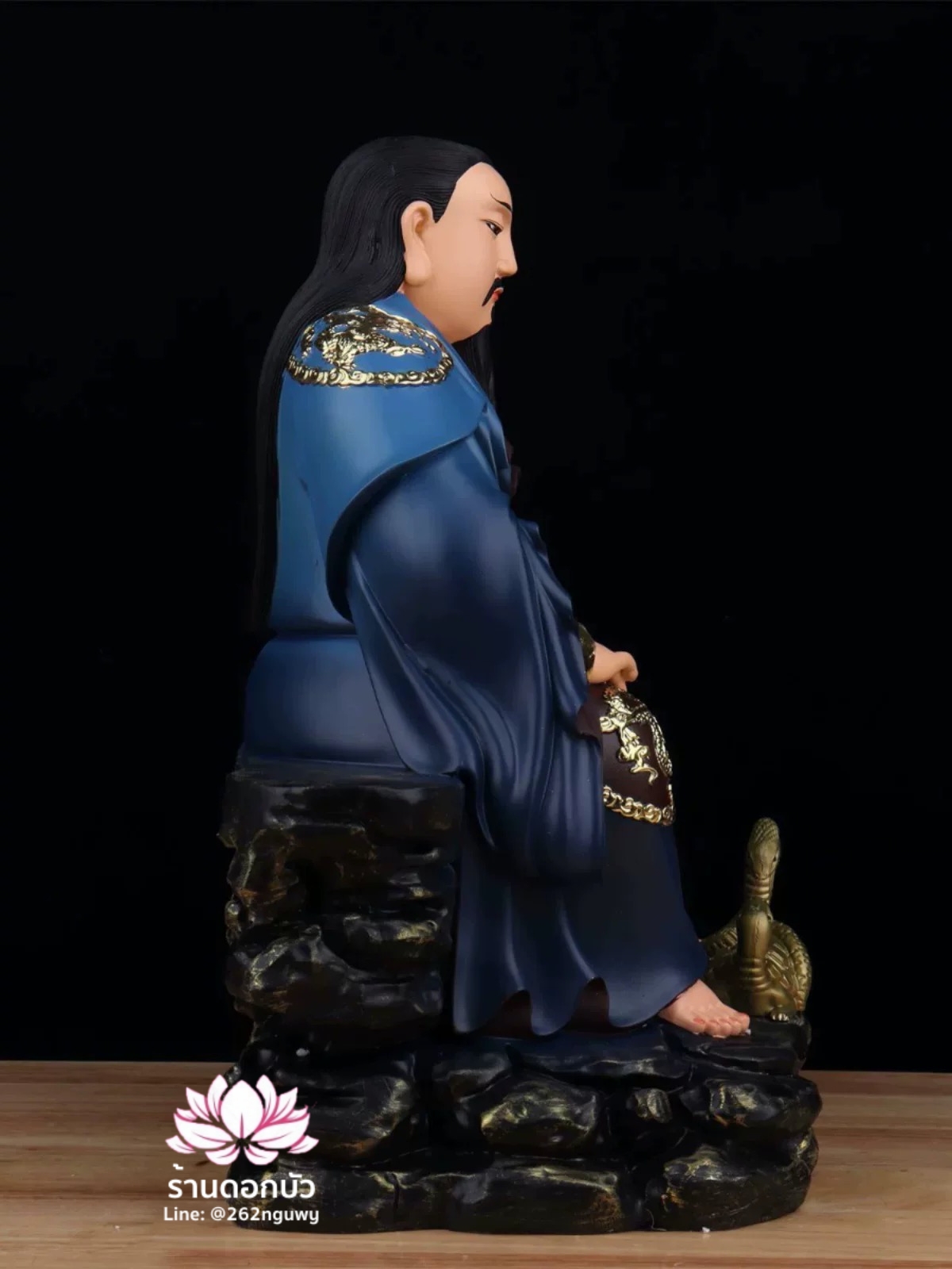 เฮี่ยนเที้ยนซ่งเต่ ตั่วเหล่าเอี๊ย หรือเจ้าพ่อเสือ ปางประทับนั่งบัลลังก์ ขนาด 12/16/19 นิ้ว