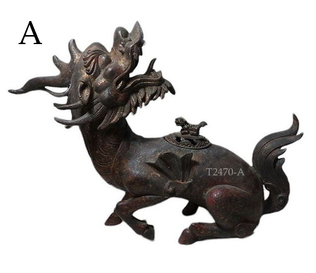 มังกรเหลียวหลัง ในรูปแบบเตากำยานสไตล์เก่า ของตกแต่งบ้าน ตกแต่งร้าน-BPT2470-