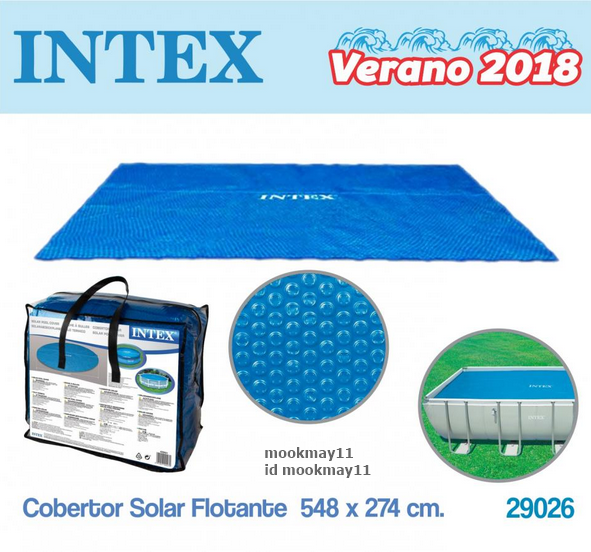 INTEX 29030 + 28051 Solar Cover Reel AGP32 + 39 ผ้าคลุมสระกันแดดพร้อมโรลเลอร์ม้วนเก็บสระ 32ฟุต