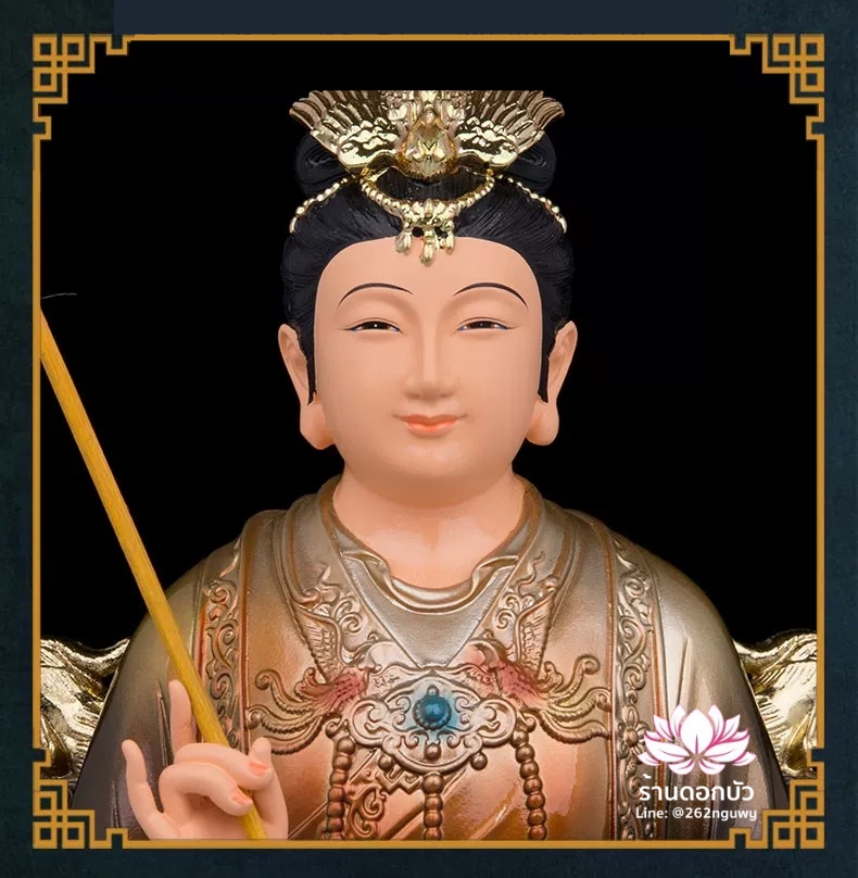 ตี่บ้อเนี่ยเนี้ย ตี่บ้อเหนียวเหนียว พระแม่ธรณีจีน ปางประทับนั่งบัลลังก์หงส์ ขนาด 12/16/19/26 นิ้ว