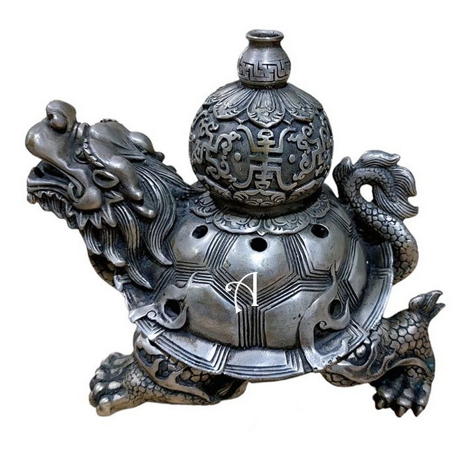 เต่ามังกรแบกน้ำเต้า -เตากำยาน ของแต่งบ้านสไตล์จีน