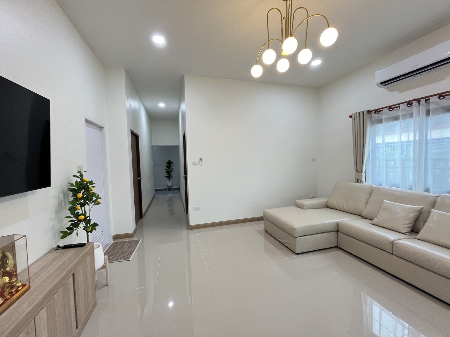 For Rent : Chalong, One-story townhome, 3 bedrooms 2 bathrooms