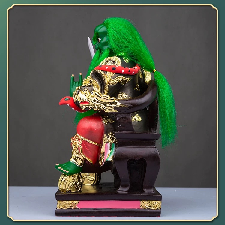 หวดจูเซ่งกุ๊น 3 พี่น้อง ฮวบจู่กง หรือ เตียวกงเสงกุ้น เชี่ยวกงเสงกุน (เขียว) และอั่งกงเสงกุ้น (แดง) ขนาด 12 นิ้ว