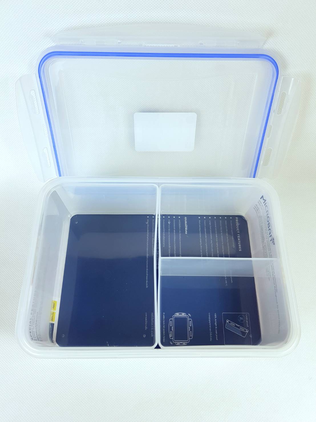 Small Evting กล่องถนอมอาหาร Super Lock รุ่น6116/3 มีช่องแบ่ง3ช่อง บรรจุได้2900มล. ป้องกันความชื้น เข้าไมรโครเวฟได้ กล่องเก็บอาหาร กล่องเก็บผักสด