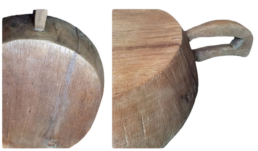 กัวะหรือกั๊วะข้าวเหนียวไม้สัก งานเก่า 54cm