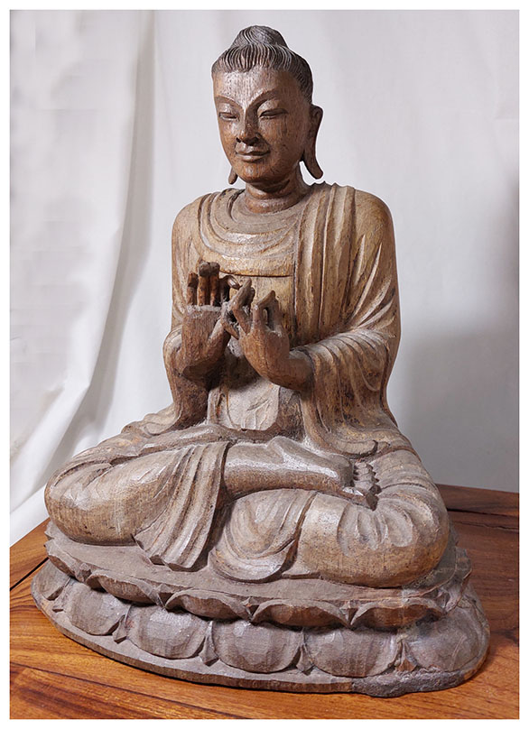 พระไม้เก่าปางปฐมเทศนา งานเก่า-BPT2657-