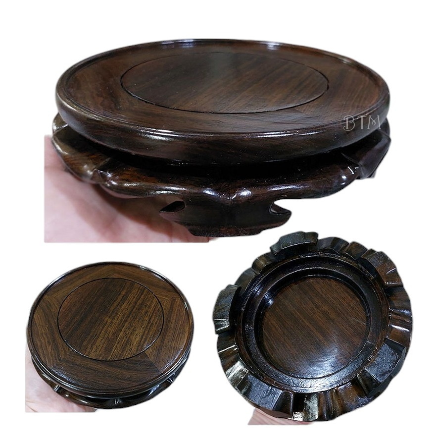 กี๋หรือฐานไม้สไตล์จีน หน้าท๊อปกลม--BPT215