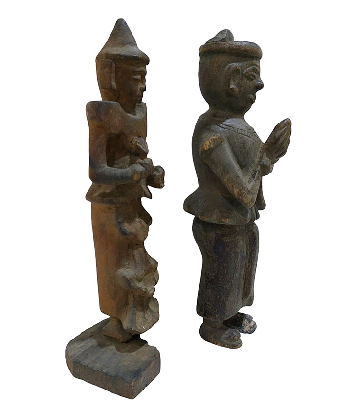 ตุ๊กตาไม้เก่าศิลป์พม่า งานเก่า ขายแยก