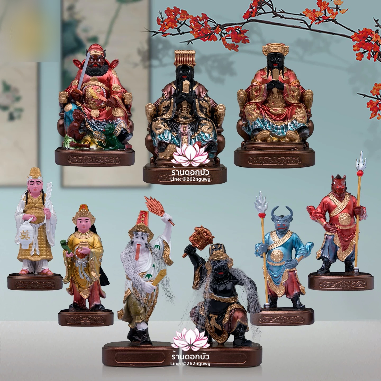 องค์พระขนาดเล็ก สำหรับบูชาหรือวางหน้ารถ งานเรซิ่น ขนาด 4 นิ้ว เช่าบูชา Line: @262nguwy