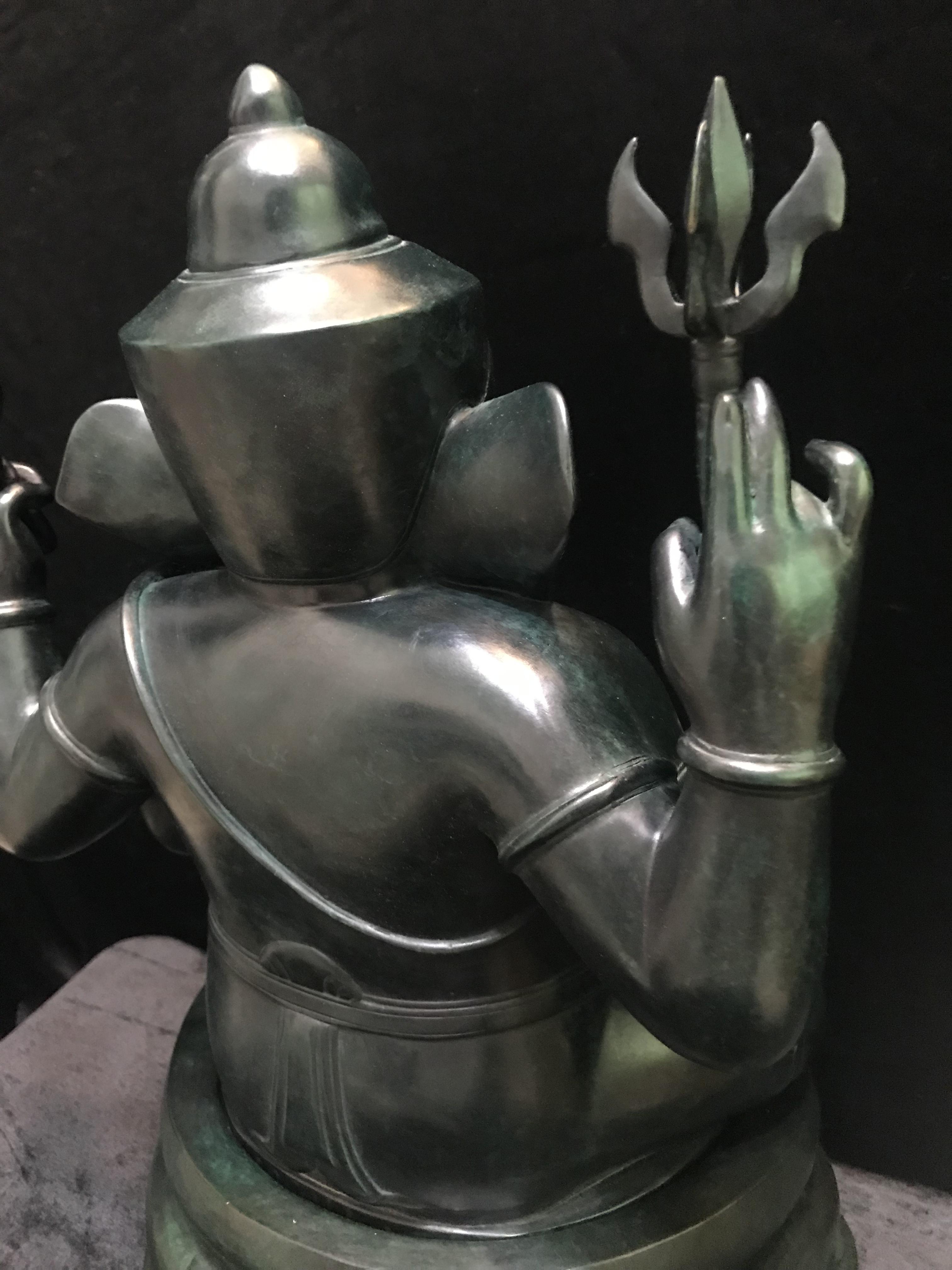 พระพิฆเนศวร์ 65 ปี คณะจิตรกรรม มหาวิทยาลัยศิลปากร ปี2551 ลอยองค์เนื้อสำริดขนาดหน้าตัก 9 นิ้ว(เนื้อสำริดเขียวพลาติน่า)