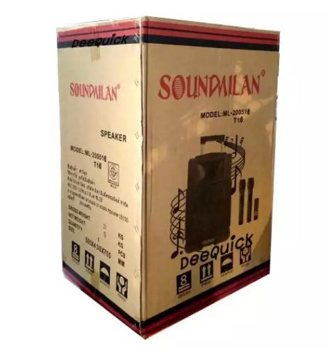 ตู้ลำโพง 15 นิ้ว 80W มีไฟ LED Soundmilan รุ่น T16