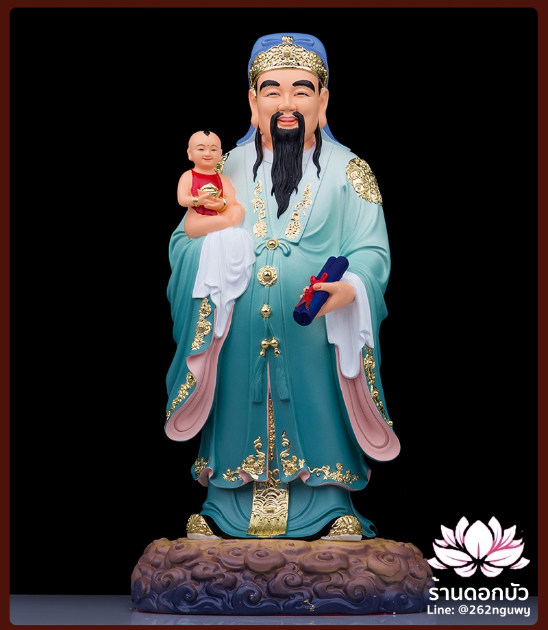 ฮกลกซิ่ว เทพเจ้าฮก ลก ซิ่ว งานเรซิ่นเกรดพรีเมียม ขนาด 12/16/19/27 นิ้ว