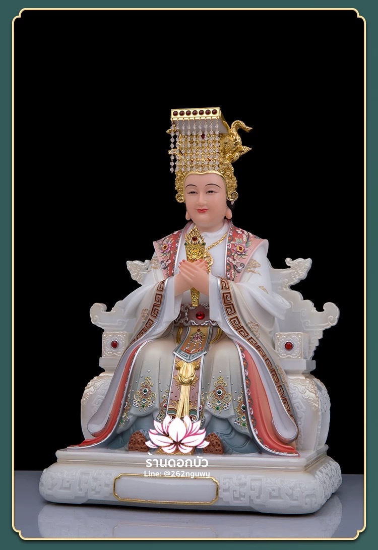 หม่าโจ้ว ม่าจ้อโป๋ เทียนส่งเซ่งโบ้ เทียนโหวเซี่ยบ้อ งานหินอ่อนคุณภาพสูง ขนาด 12/16/19/26 นิ้ว