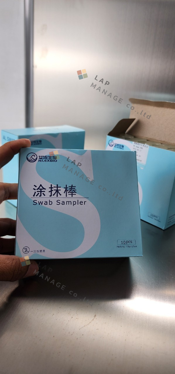 ST-25 PBS , ELEX Brand ชุด Swab ตรวจสอบความสะอาดของภาชนะพื้นผิว (Environmental swab on food surface for microbial count)