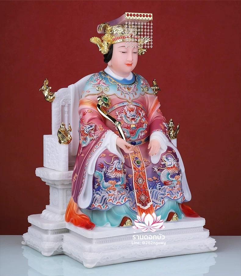 หม่าโจ้ว ม่าจ้อโป๋ เทียนส่งเซ่งโบ้ เทียนโหวเซี่ยบ้อ งานหินอ่อนคุณภาพสูง ขนาด 12/16/19 นิ้ว