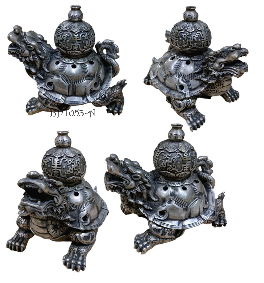 เต่ามังกรแบกน้ำเต้า -เตากำยาน ของแต่งบ้านสไตล์จีน