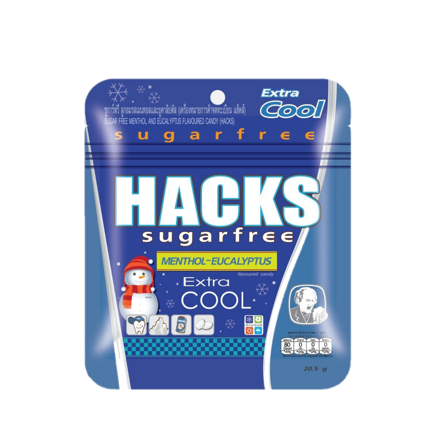 Hacks ลูกอมแฮ็คส์ รสเมนทอล-ยูคาลิปตัส
