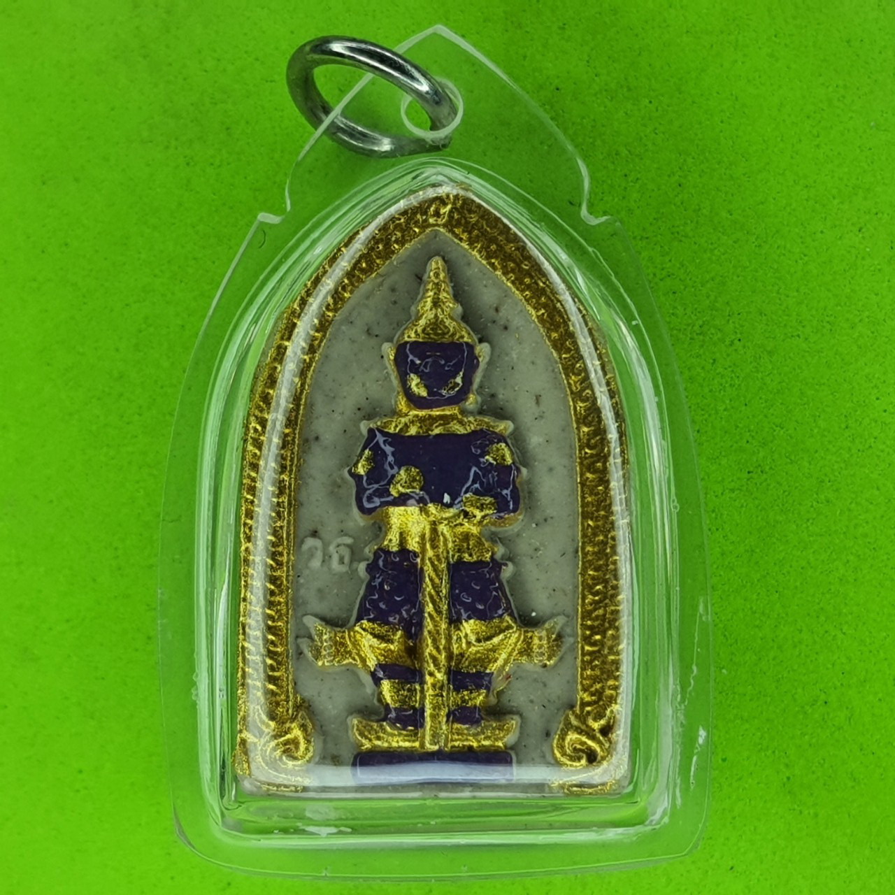 พระเครื่อง ท้าวเวสสุวรรณ เลี่ยมกรอบ สีขาว แต่ง สีม่วง รุ่น แก้ปีชง รวยไม่จบ จนไม่เป็น ภัยไม่มี พระแท้ ท้าวเวสสุวรรณ ท้าวเวสสุวัณ จี้ท้าวเวสสุวรรณ