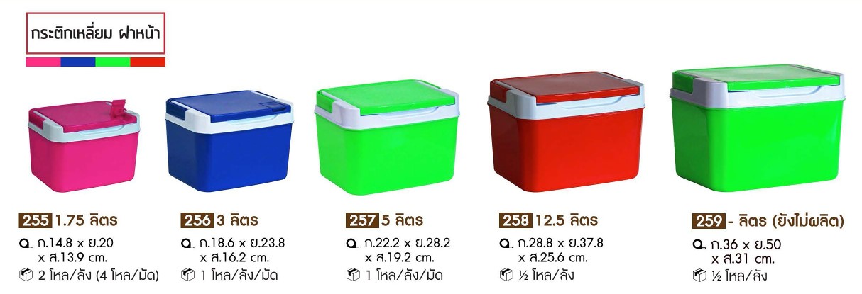 กระติกเหลี่ยม 256 คละสี