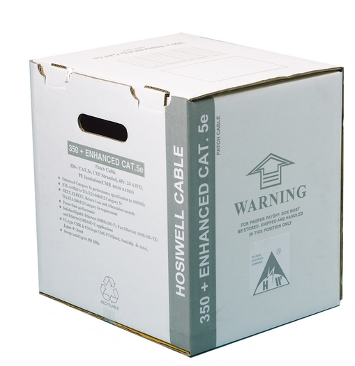 Hosiwell สายแลน CAT.5e แกนฝอย 305 เมตร./กล่อง (สีอัลมอนด์)