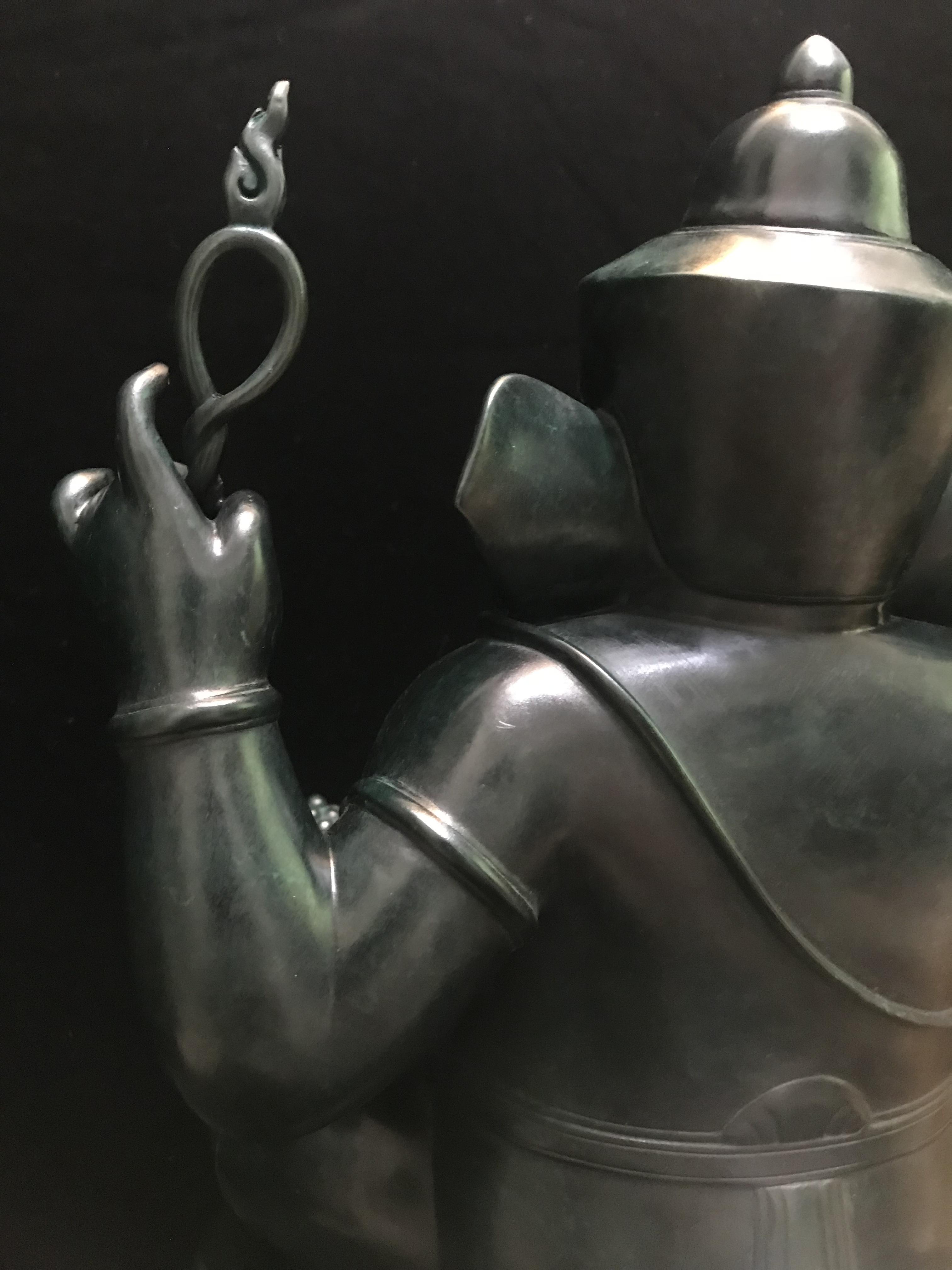 พระพิฆเนศวร์ 65 ปี คณะจิตรกรรม มหาวิทยาลัยศิลปากร ปี2551 ลอยองค์เนื้อสำริดขนาดหน้าตัก 9 นิ้ว(เนื้อสำริดเขียวพลาติน่า)