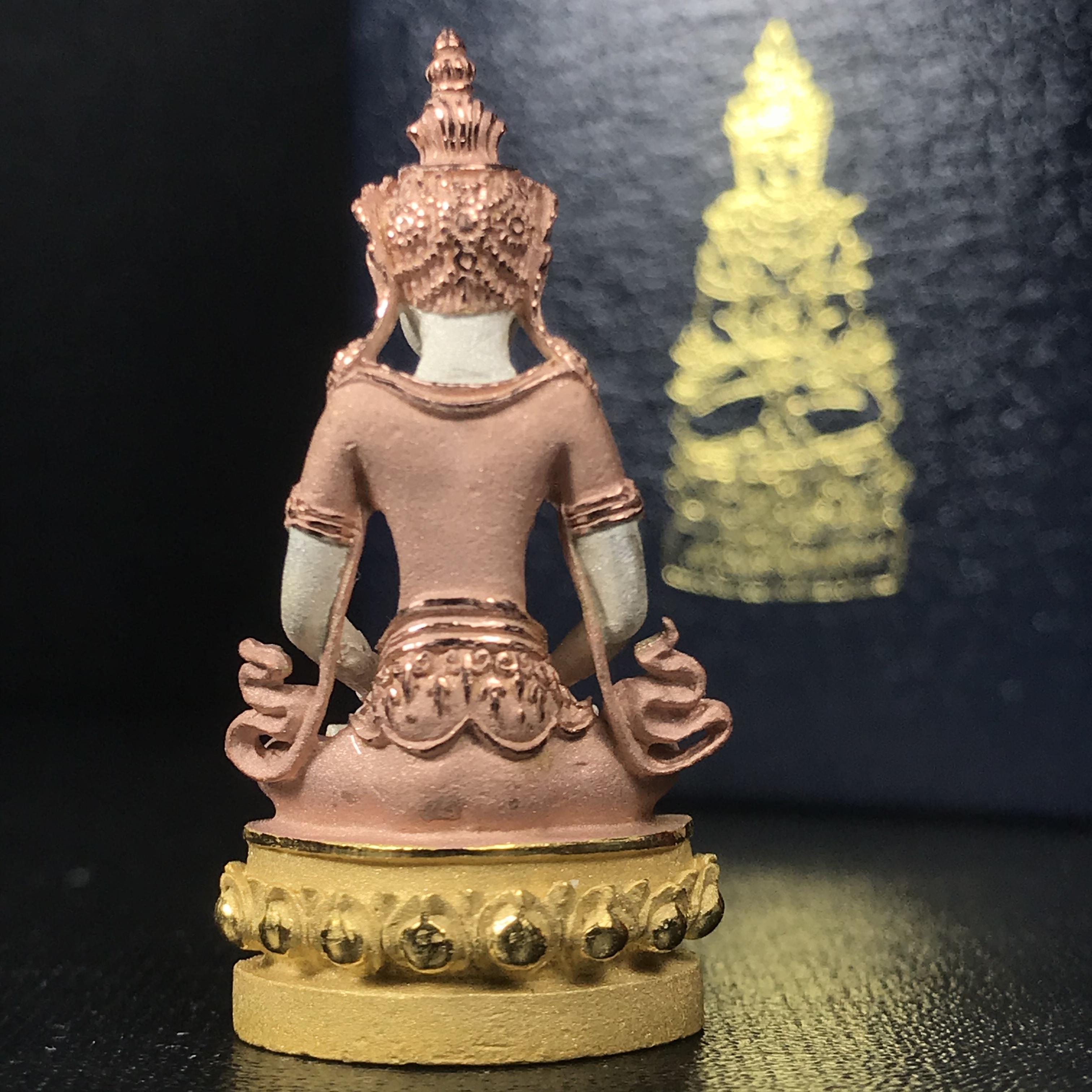 พระกริ่งอวโลกิเตศวร ( เจ้าแม่กวนอิม ) วัดโพธิ์แมนคุณาราม เนื้อเงิน 3 กษัตริย์ พ่นทราย รุ่นอุดมโภคทรัพย์ พ.ศ.2539(อีกหนึ่งรุ่นยอดนิยม พุทธศิลป์สวยงดงาม)