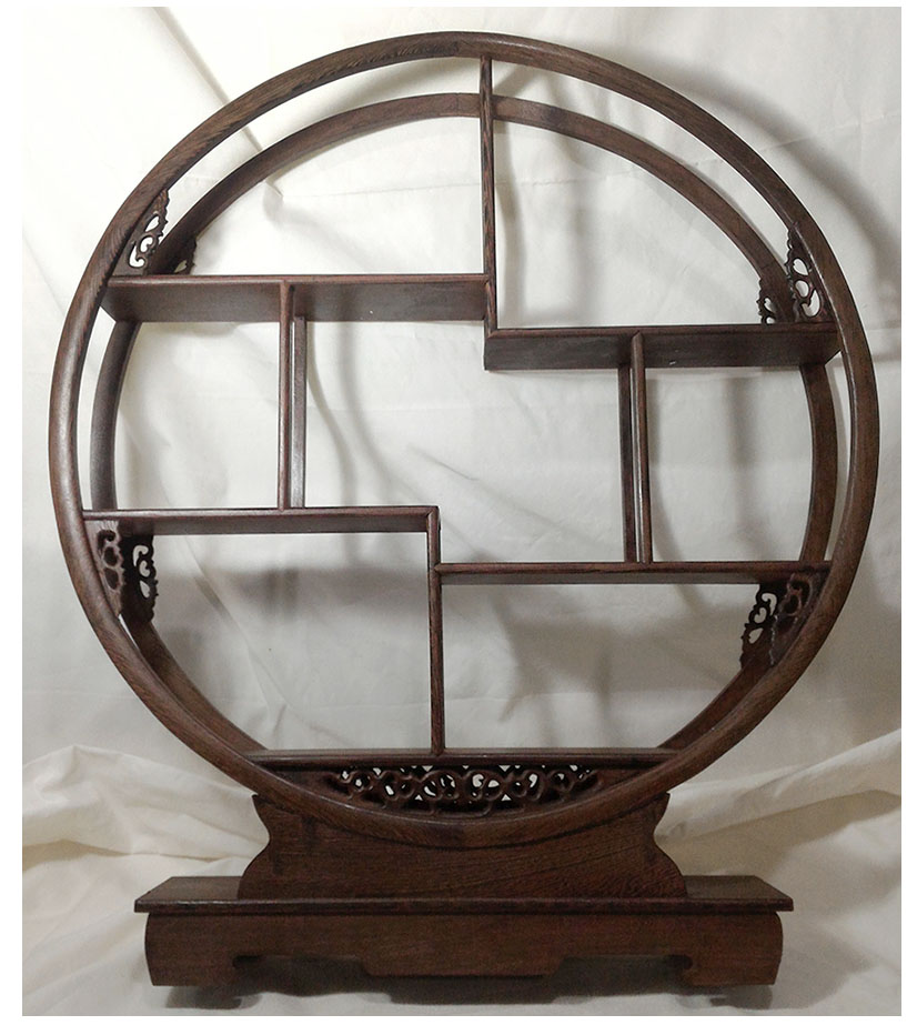 ชั้นวางของตั้งโชว์สไตล์จีน -ทรงกลม 50cm