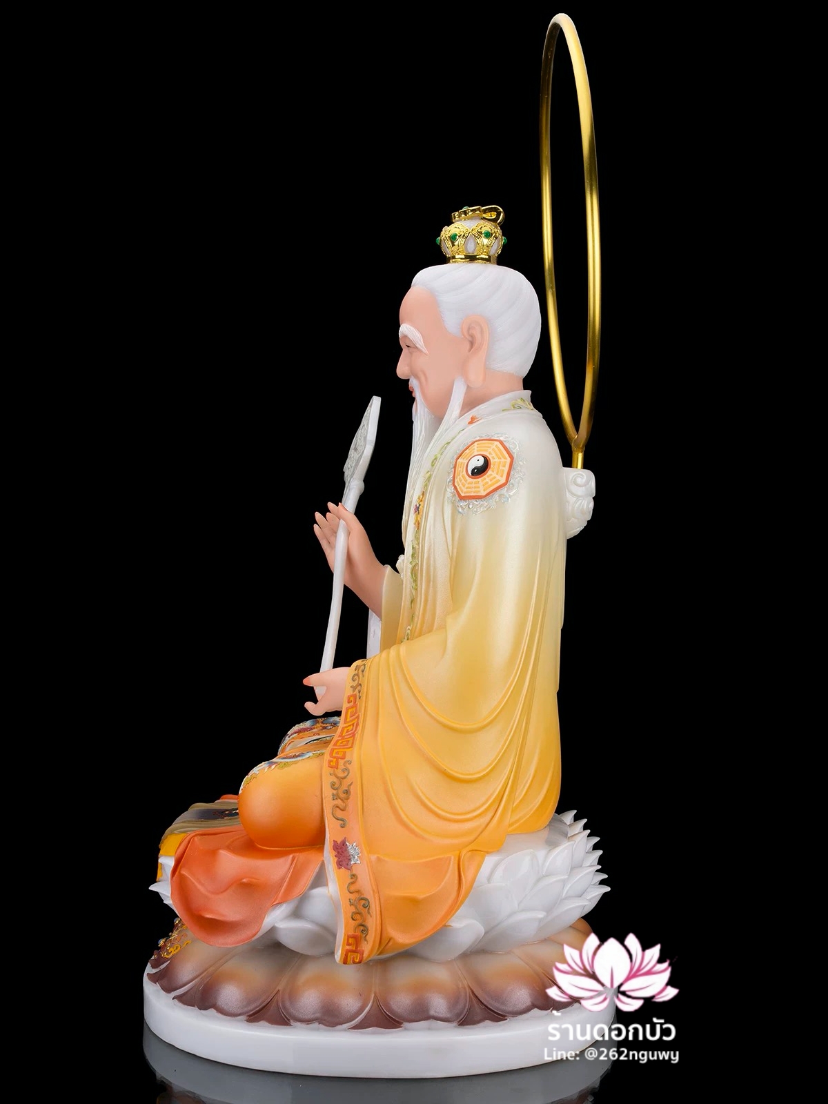 ศาสดาเต๋า ซำเช้งเต๋าจ้อ โตเต็กเทียนจุน หรือไท่ส่องโล้กุ๊น หง่วนซี่เทียนจุน เล็งโป้เทียนจุน งานหินอ่อนคุณภาพสูง ขนาด 12/16/19/26 นิ้ว