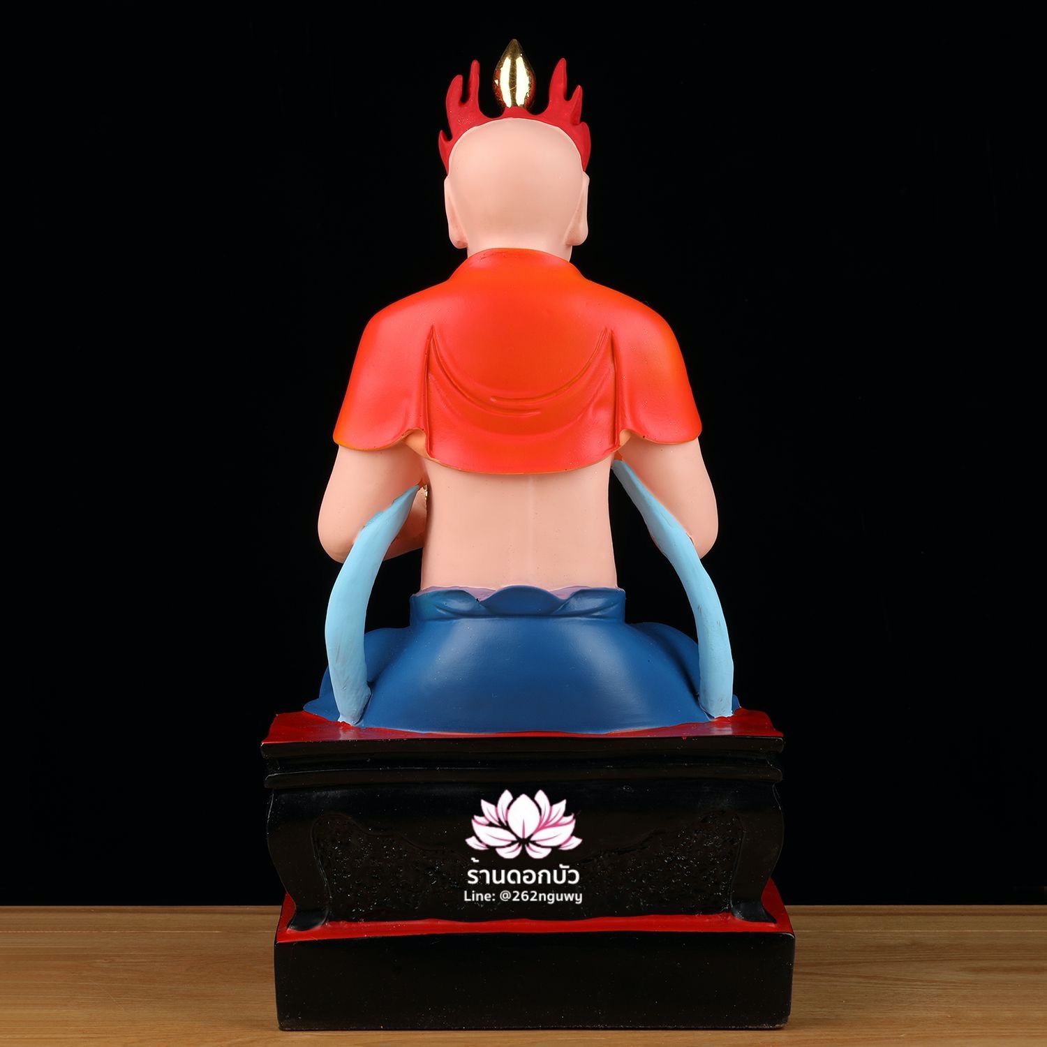 ไต่สือเอี๊ย พ้อต่อกง กวนอิมไต่ซือ เทพเจ้าสายนรก ปางนั่ง งานเรซิ่น ขนาด 16 นิ้ว