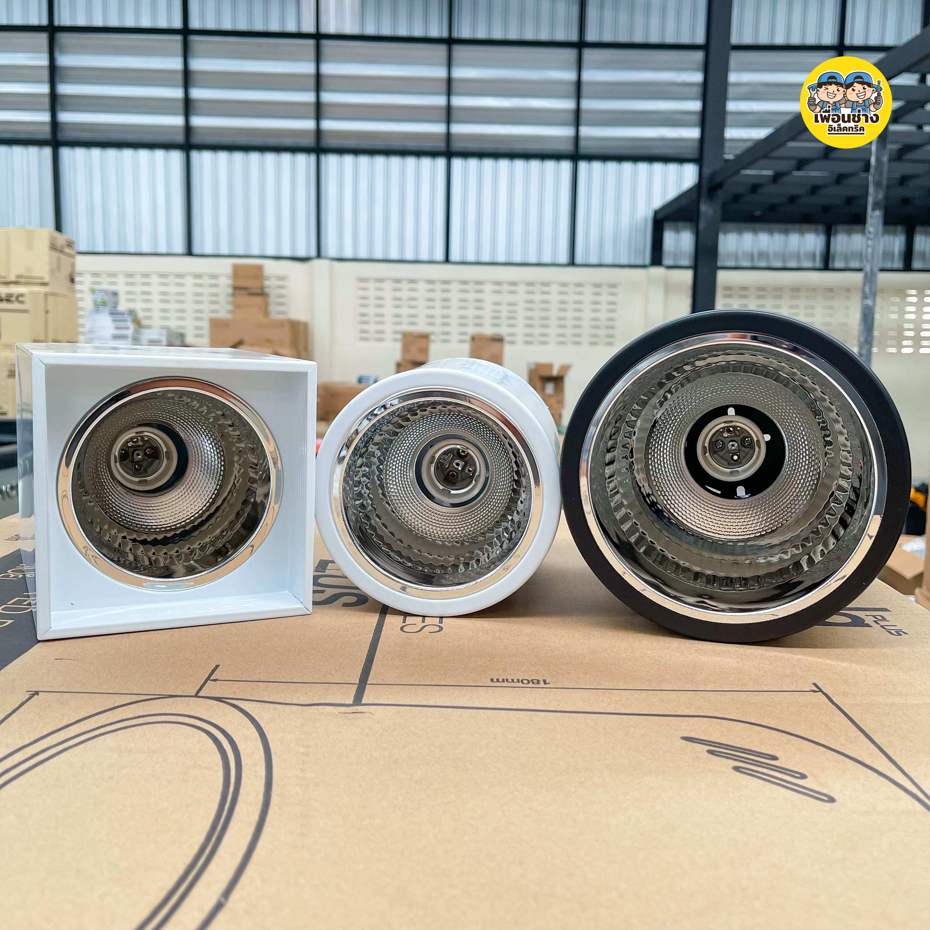 Dai Shida+ โคมกระป๋อง โคมไฟดาวน์ไลท์ ติดลอย E27 Downlight ดาวน์ไลท์ ติดลอย 4” และ 5” ดาวไลท์