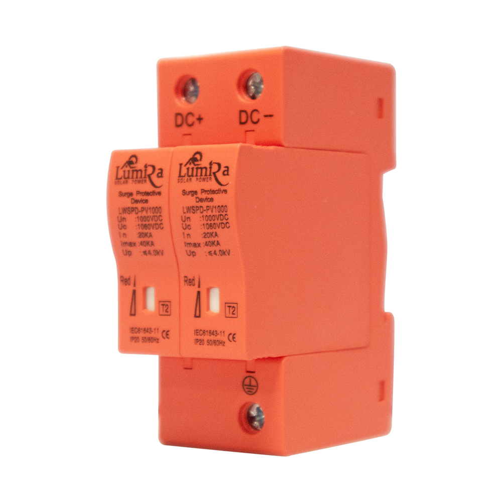 Lumira ไฟDC กันฟ้าผ่า กันไฟกระชาก 2P DC 1000V Surge Protective 40kA อุปกรณ์ลดความเสียหาย ไฟฟ้ากระแสตรง โซล่าเซล