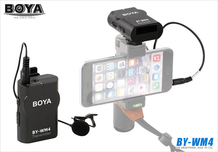 Boya Wireless Microphone สำหรับ กล้อง/สมาร์ทโฟน BY-WM4