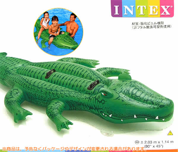 Intex 58562 แพยางลายจระเข้สีเขียว ตัวใหญ่