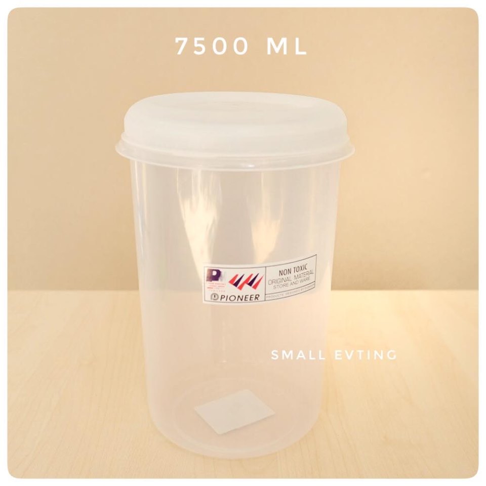 Small Evting ขวดโหล พลาสติก No.3005 M ความจุ 7500 ml สีใส ปลอดภัยสำหรับใส่อาหาร ใส่เครื่องดื่ม กล่องบรรจุอาหาร
