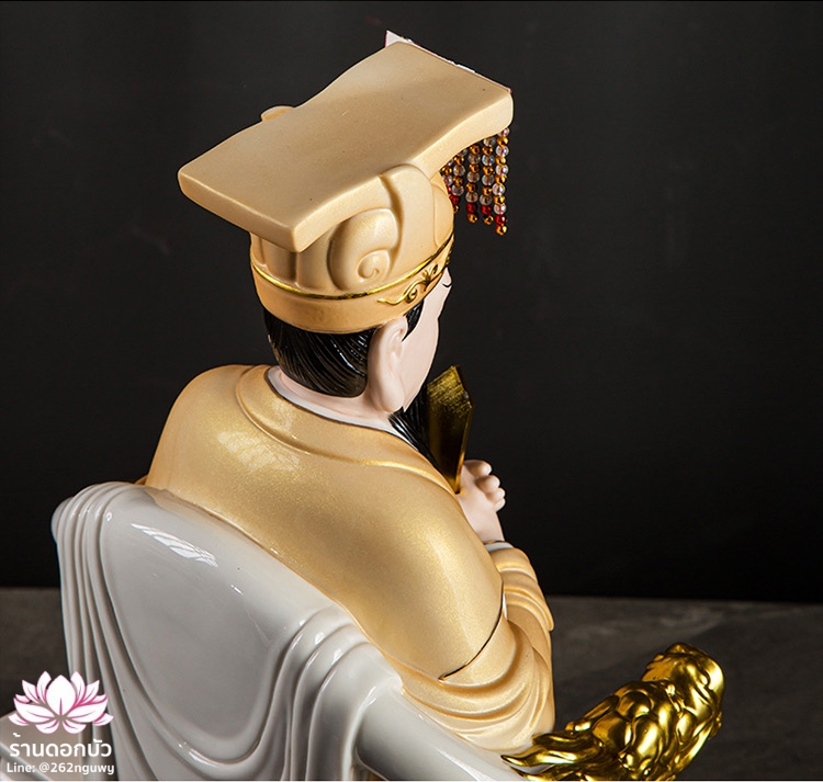 เง็กเซียนฮ่องเต้ หยกอ๋องส่องเต่ และพระนางซีหวังหมู่ กิมบ้อเนี่ยเนี้ย ประทับนั่งบัลลังก์มังกร ขนาด 12/14/16 นิ้ว