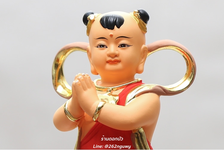 องค์พระกิมท้ง-เง็กนึง, เซียนจ๋าย-หยกลื้อ ปางเด็ก ลูกศิษย์พระโพธิสัตว์กวนอิม งานเรซิ่น ขนาด 10 นิ้ว