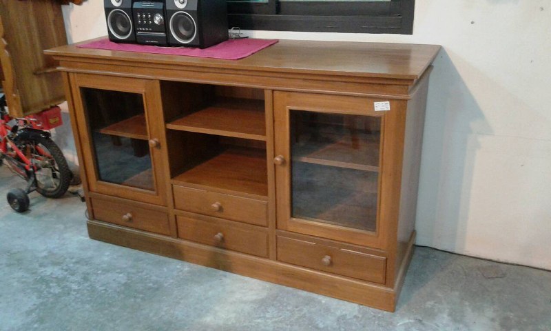 ที่วาง TV เเบบ 2 บานกระจก