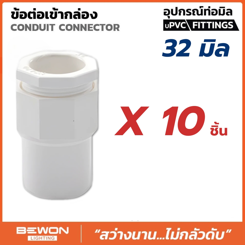 **ขายยกถุง** BEWON ข้อต่อเข้ากล่อง แบบมิล ขนาด 16มม. 20มม. 25มม. 32มม. คอนเนคเตอร์ อุปกรณ์ท่อ