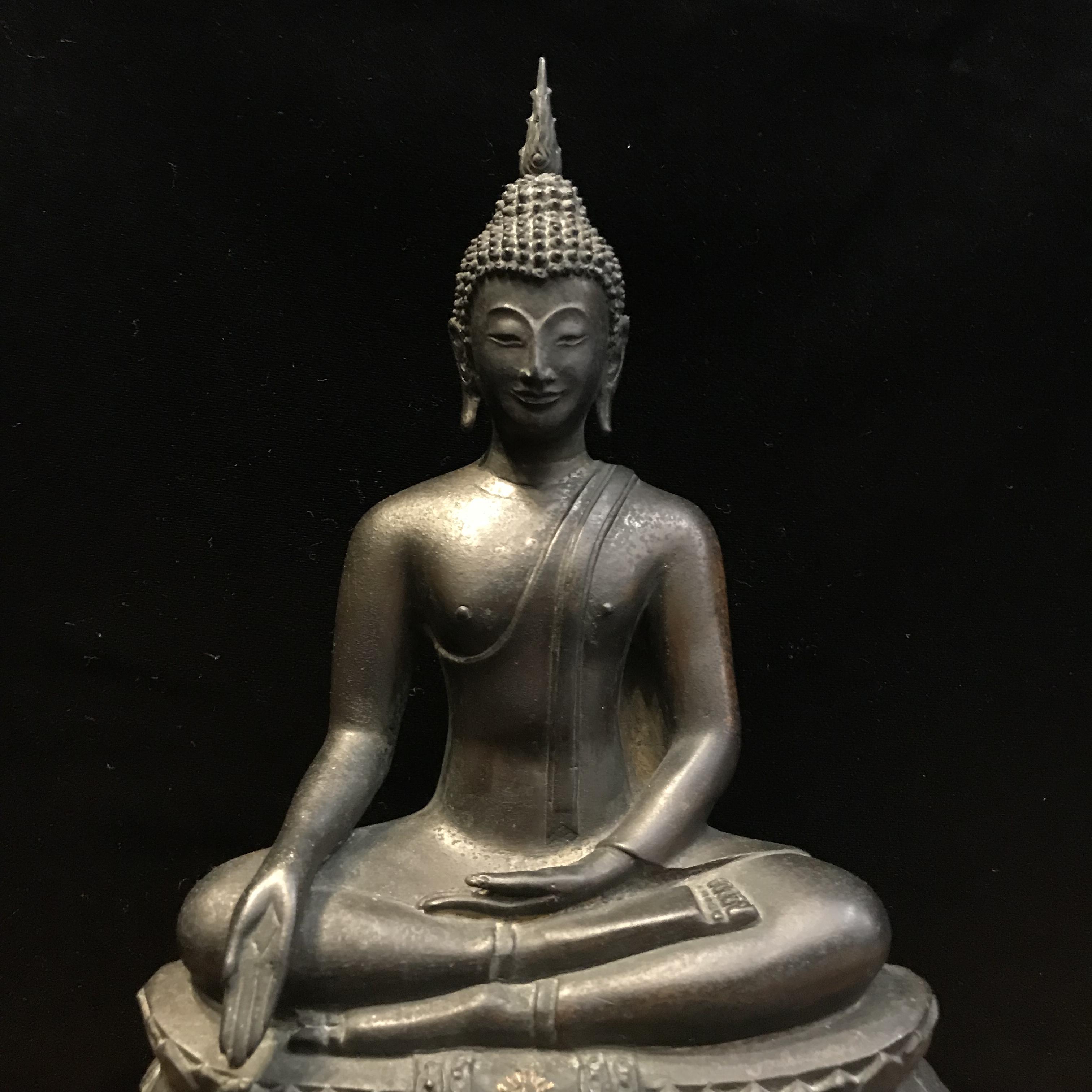 พระพุทธรูปบูชา ภปร วัดบวรนิเวศวิหาร ปี2508 บล็อกดินไทย หน้าตัก5นิ้ว(ที่สุดของพระบูชา ภปร วัดบวร)