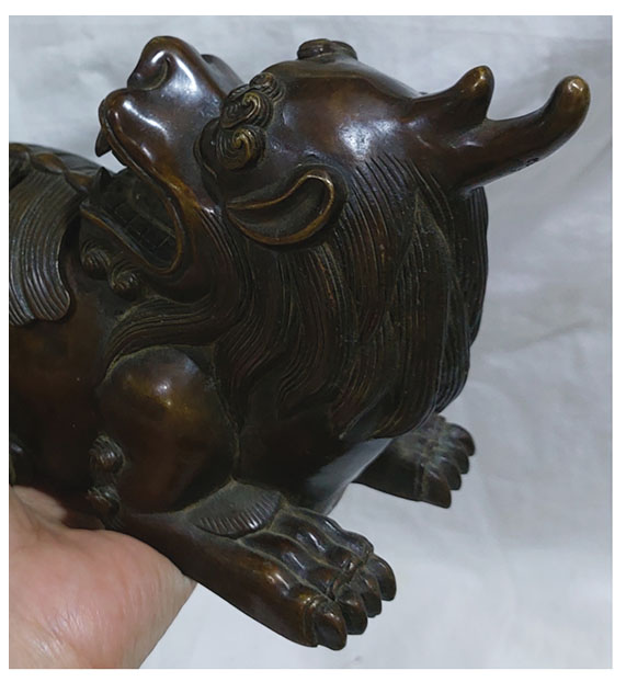 เตากำยาน เตาจุดกำยาน ทองเหลืองสไตล์จีน -มังกร